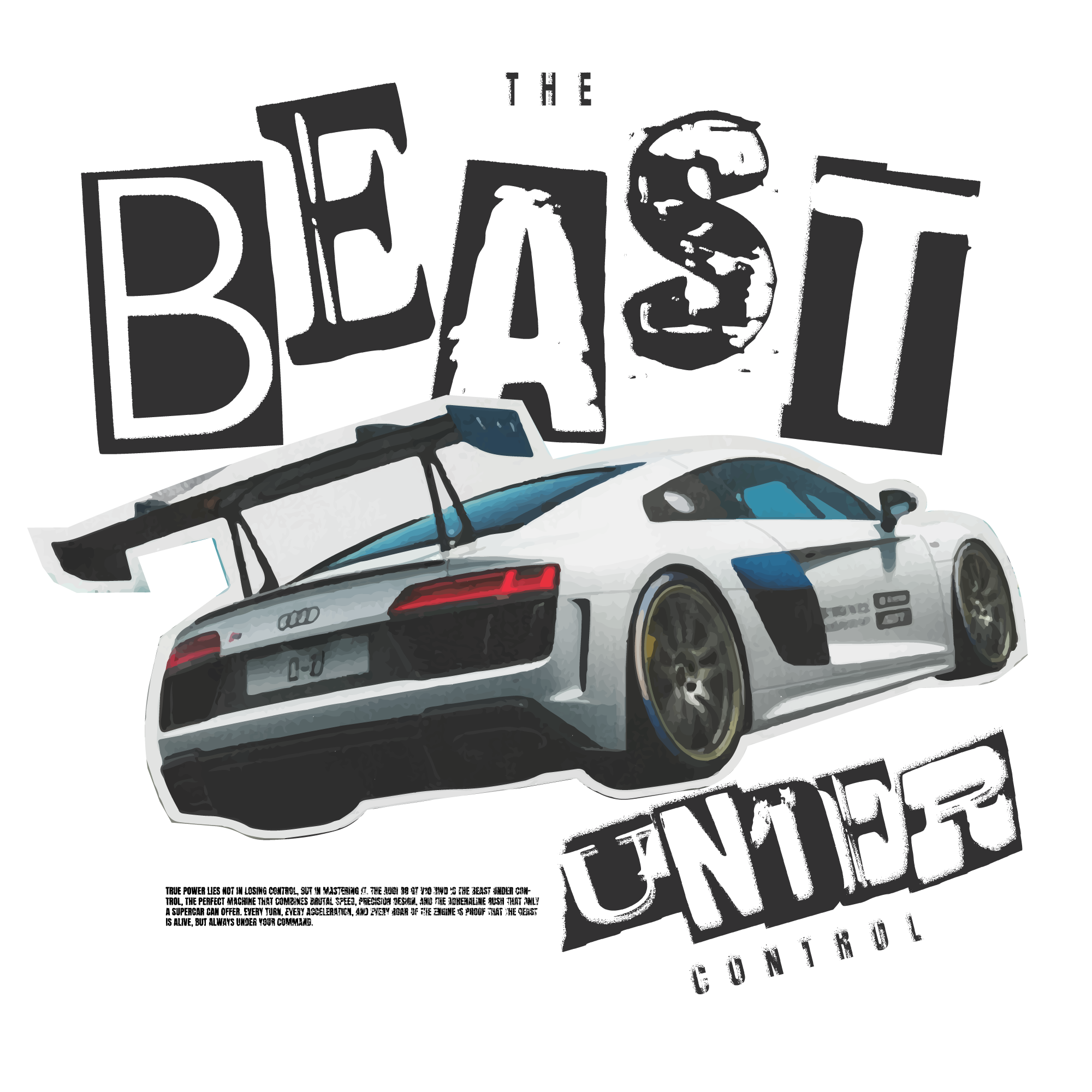 racing-car-with-a-phrase-in-newspaper-cutout-and-glitch-effect-design