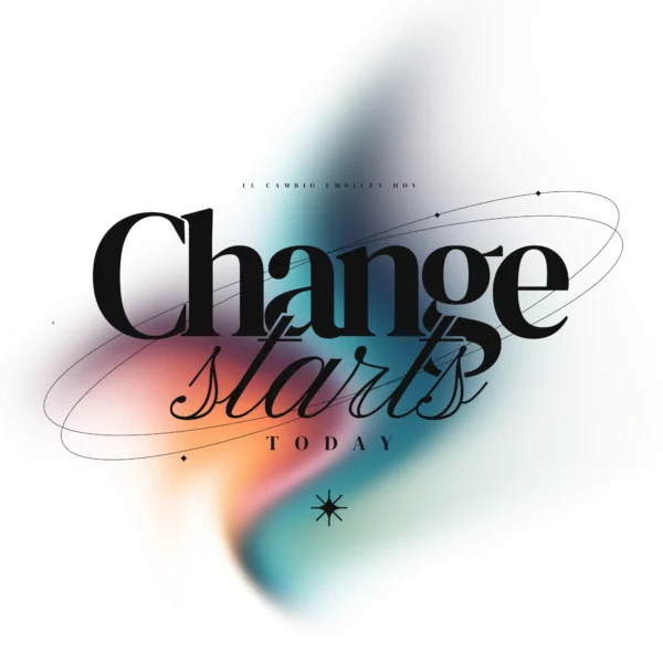 Motivational phrase typography with soft blur background design