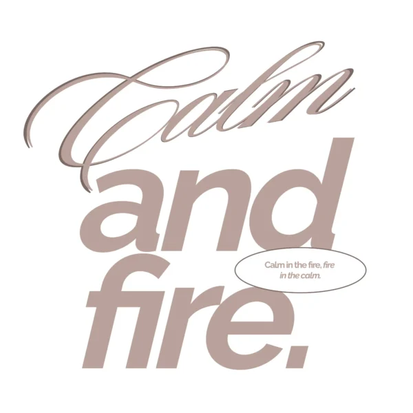 Elegant calligraphic text solid never falling design