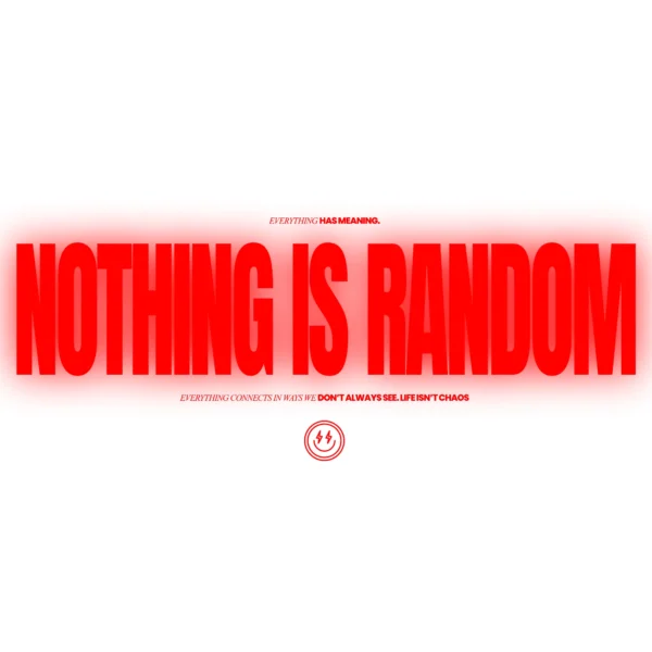 Neon like red glow type composition with emblem design