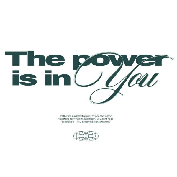 Power in you bold script typography design