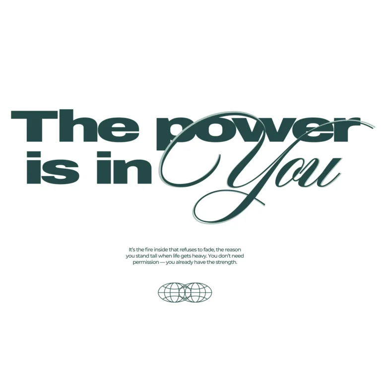 Power in you bold script typography design