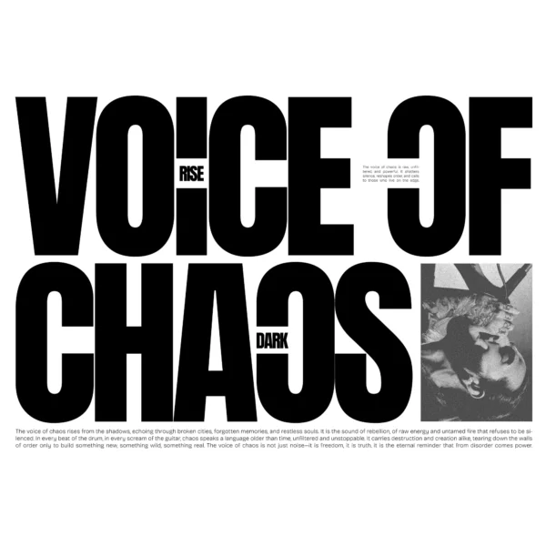 Urban grunge dark photography chaos quote design