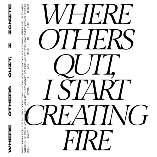 Where others quit typographic poster design