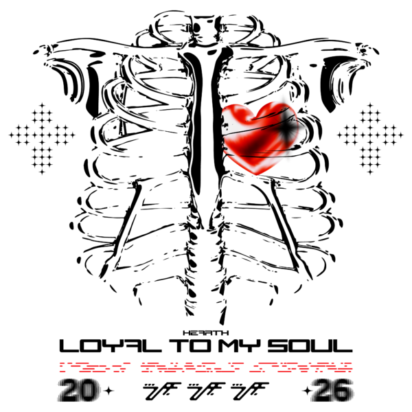 Anatomical ribcage illustration tattoo style design