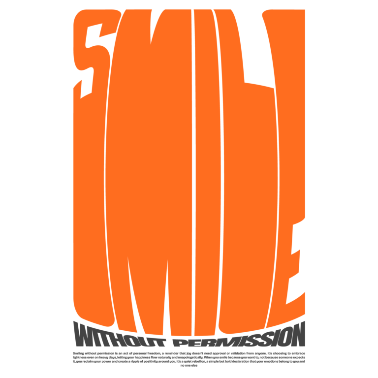 bold retro stacked lettering with microcopy design
