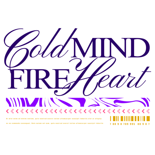 Calligraphic words with colorful ornaments design