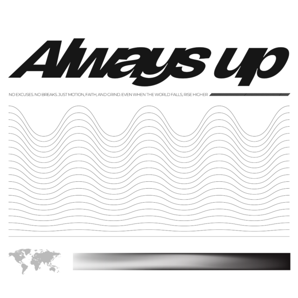 Editorial typography with map and gradient bar design