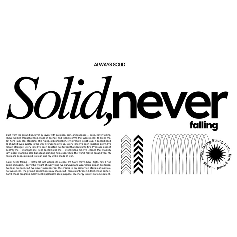 Minimal black and white typographic composition design