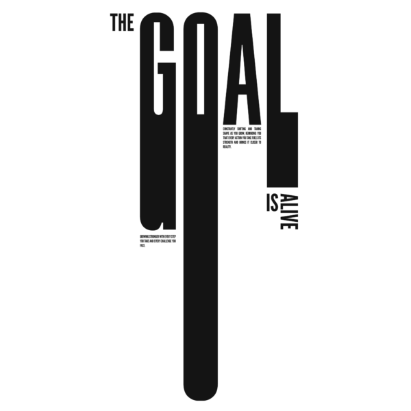 Minimal black and white typographic poster design