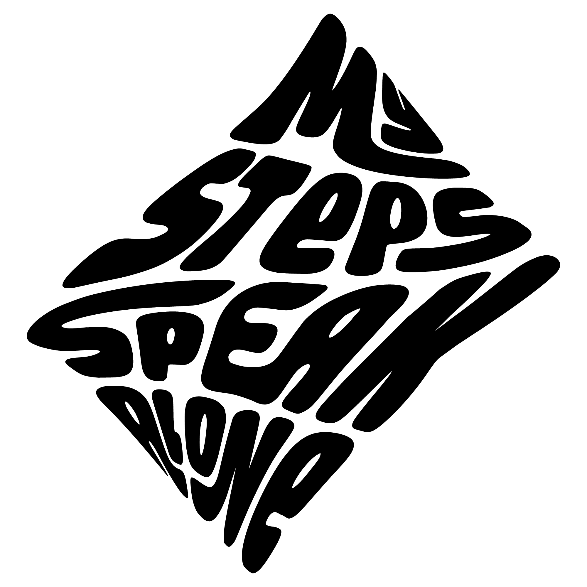 retro-rounded-blob-lettering-diamond-design