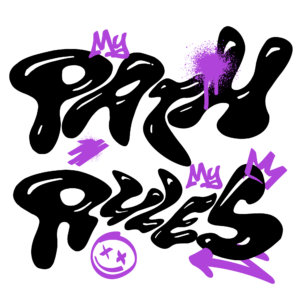 Urban streetwear graphic with smiley tag design