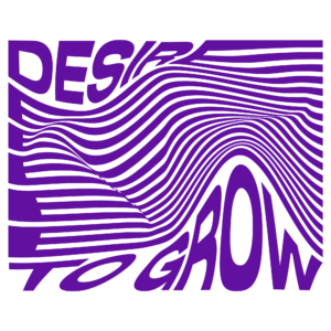 Wavy line desire to grow poster design