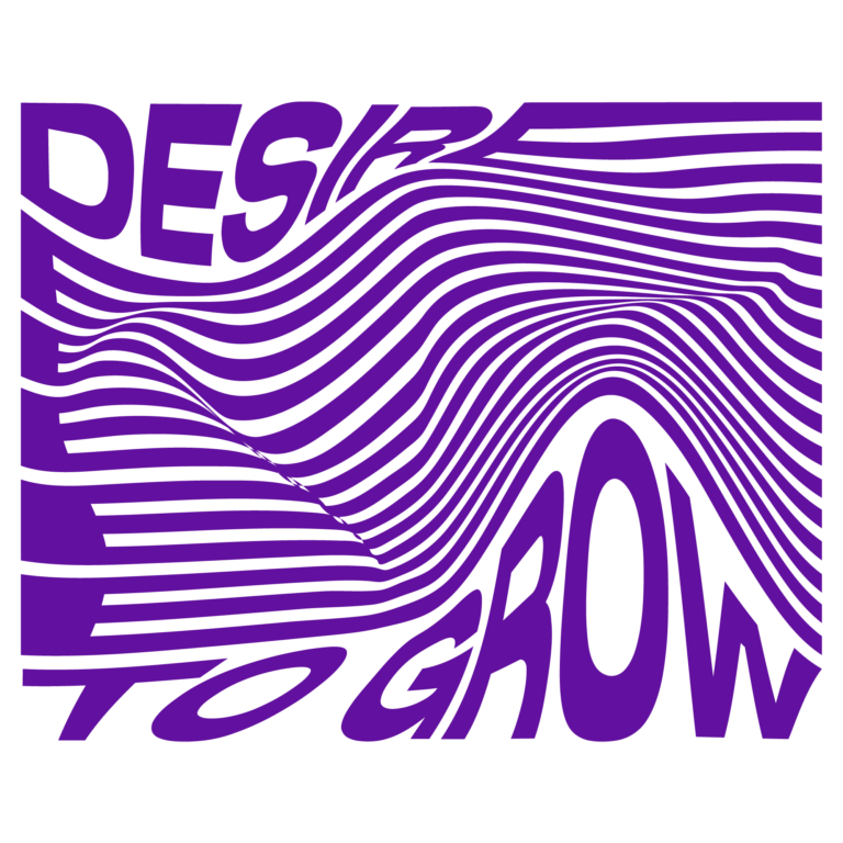 Wavy line desire to grow poster design