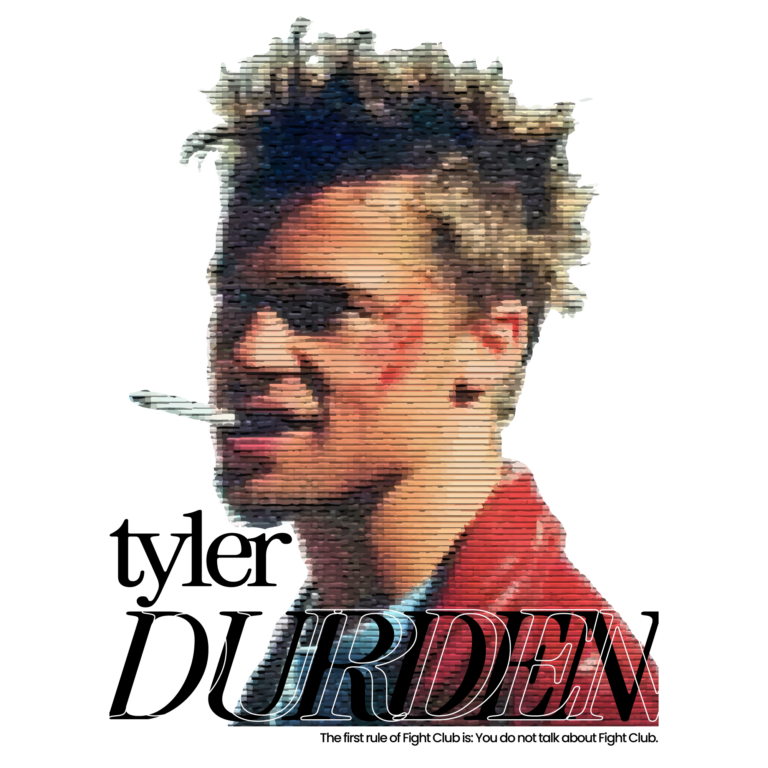 Tyler Durden fight club poster design
